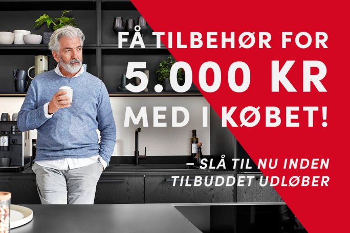 Få tilbehør for 5.000 kr. med i dit PLUS-køkkenkøb