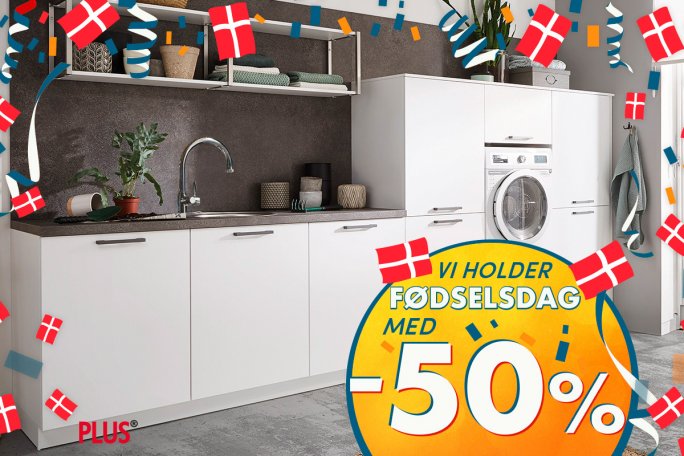Fødselsdagskampagne: Bryggers med 50% rabat