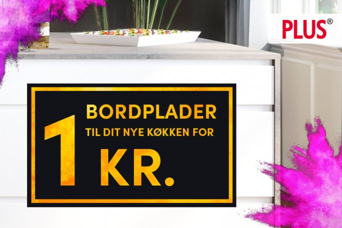 Få din nye bordplade til 1 kr. 