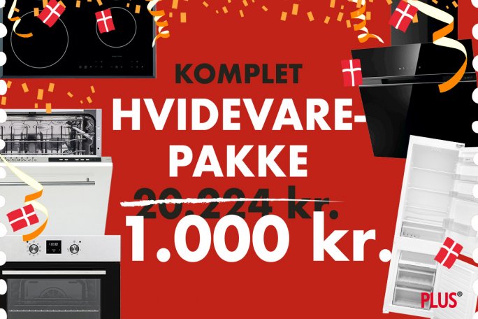 Få en komplet hvidevarepakke med dit nye køkken