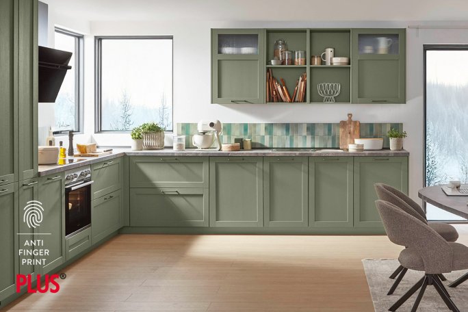 Frame landkøkken med fyldningslåger