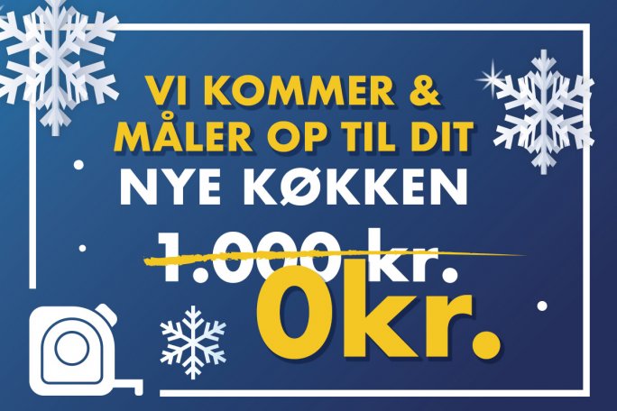 Vi måler dit nye køkken op helt gratis