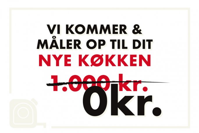 Vi tegner dit nye køkken helt gratis