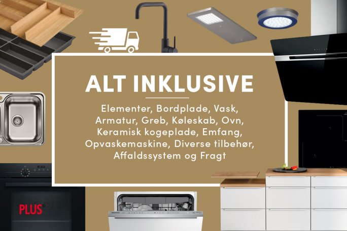 Køb nyt køkken med ALT inklusive-pris
