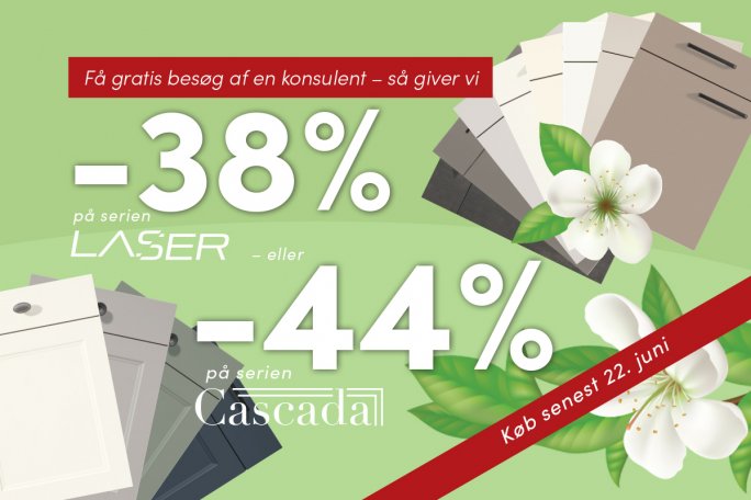 Tilbud på Laser og Cascada køkkener