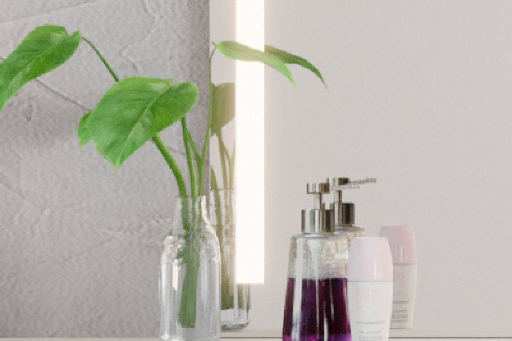 Flot toiletspejl med indlagt LED lys, for bedste belysning på toilettet eller badeværelset
