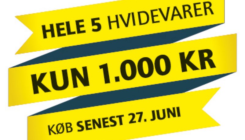 Crazy week, 5 hvidevarer for 1000 kr., nyt køkken, Vordingborg Køkkenet