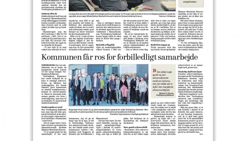 Ros for forbillidligt samarbejde artikel