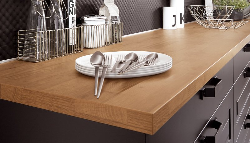 Flot laminatbordplade i trælook Sylt-inspiration-køkken-billede-Bordplade