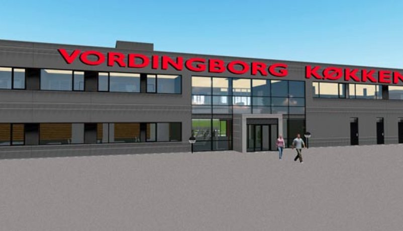 Tegning af Vordingborg Køkkenet hovedkontor