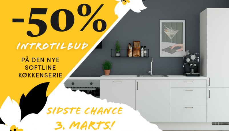 Sidste chance for at få introtilbud på Softline - køb nyt køkken