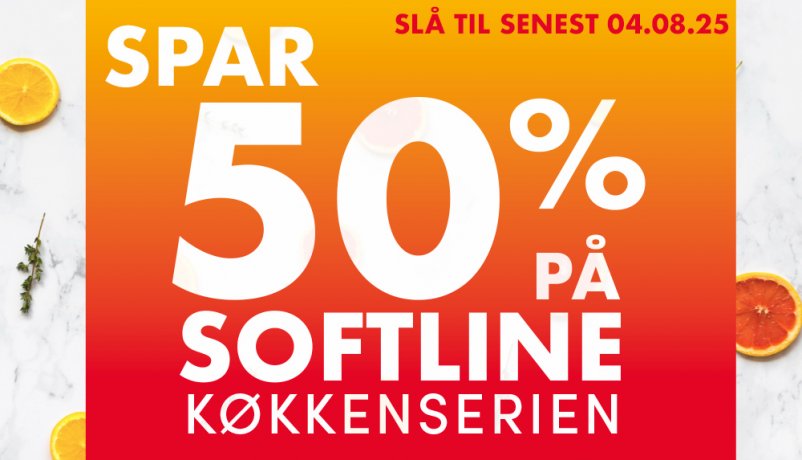 Spar 50 % på Softline-køkkenserien
